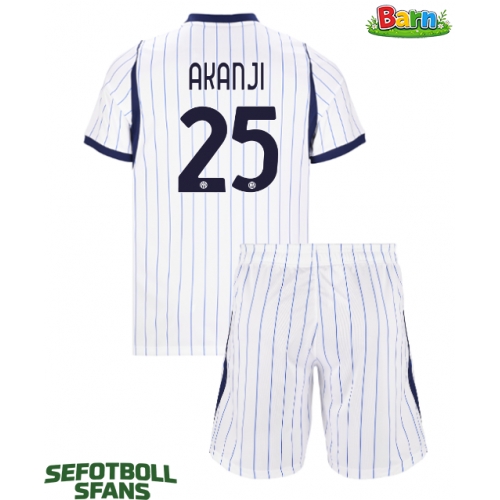 Inter Milan Manuel Akanji #25 Bortaställ Barn 2026-27 Kortärmad (+ Korta byxor)